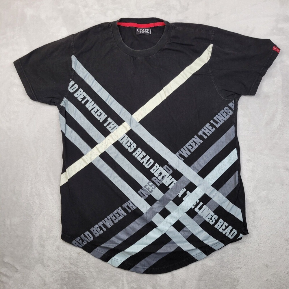 Cease Circle Shirt‎ Men XXL Rap Tee Hip Hop Script All Over Print AOP Adult